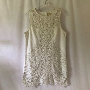 Moulinette Soeurs White Lace Dress, Button Back